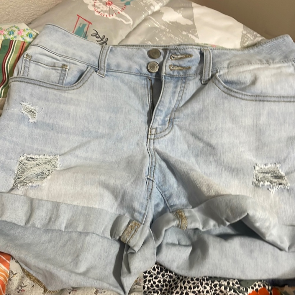 Blue ripped jeans